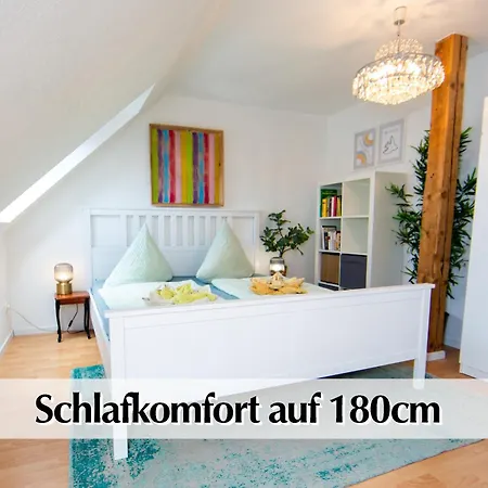 Helles 80M2 Maisonette-Loft Mit Balkon, Kingsize Bett, Smart-Tv, Etc Erfurt Exterior photo