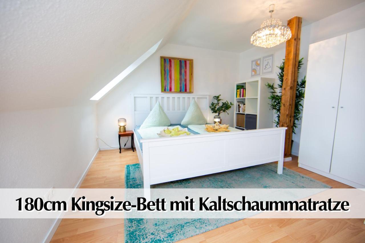 Helles 80m2 Maisonette-loft Mit Balkon, Kingsize Bett, Smart-tv, Etc Apartment Erfurt