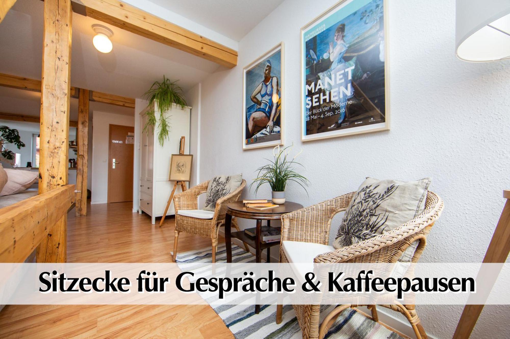 Apartment Helles 80m2 Maisonette-loft Mit Balkon, Kingsize Bett, Smart-tv, Etc Erfurt